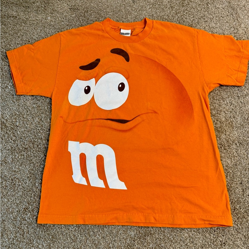 Vintage M&M’s Mm T Shirt Orange Sz L M&M’s Rare
